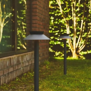 Stalp LED solar de exterior cu senzor de miscare IP44 Justina antracit 130559 universul-luminii.ro