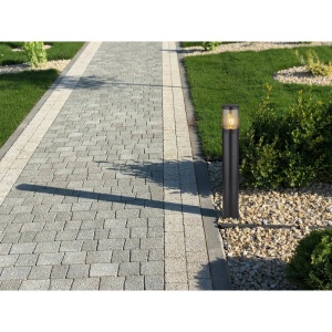 Stalp mediu pentru exterior design modern IP44 Xeloo negru, fumuriu 134819 universul-luminii.ro