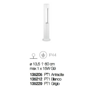 Stalp modern de exterior cu protectie IP44 ACQUA PT1 antracit 135205 51549 universul-luminii.ro
