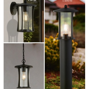 Stalp pentru iluminat clasic traditional OUTDOOR H-73cm 8478-730 SRT 87389 universul-luminii.ro