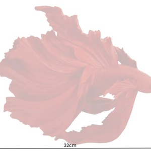 Statueta decorativa extravaganta Fisch Crowntail 35cm, rosu - Img 2