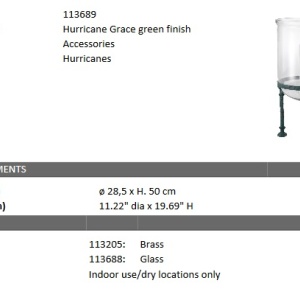 Suport lumanare LUX Grace, metal verde vintage 113689 HZ - Img 5