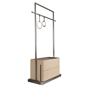 Suport pentru haine bara cu inele si sertare Coat Rack - Img 3