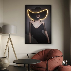 Tablou cu iluminat LED imprimat pe panza Pamela 80x120cm - Img 5