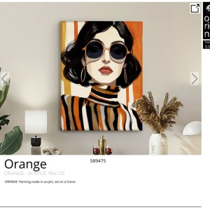 Tablou de perete decorativ Orange 90x120cm - Img 6