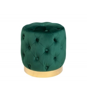Taburete Modern Barock 35cm, verde inchis/ auriu