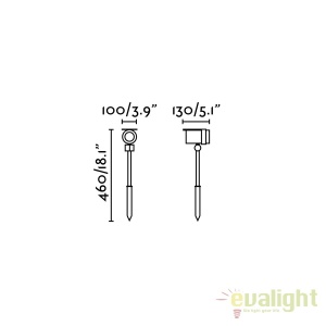 Tarus cu proiector LED iluminat exterior design modern FOC-21 70158 49789 universul-luminii.ro