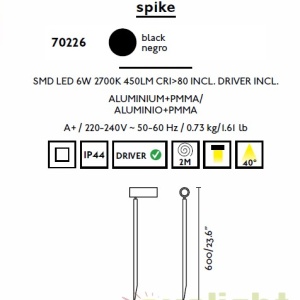 Tarus, proiector cu iluminat LED exterior IP44, SETH 70226 56669 universul-luminii.ro