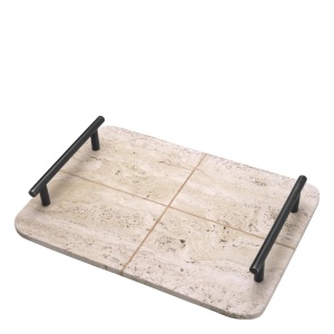 Tava, obiect decorativ design LUX Ugo travertin