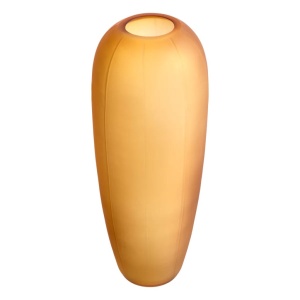 Vas decorativ din sticla design LUX Zenna L, amber
