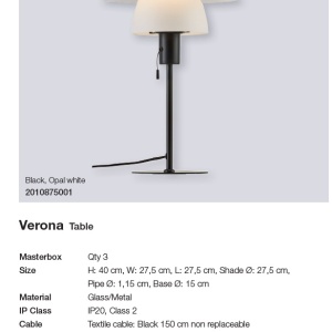 Veioza design clasic scandinav Verona 2010875001 NL 190069 universul-luminii.ro