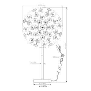 Veioza design elegant KATRINA crom 64135TC GL 247929 universul-luminii.ro