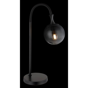Veioza design modern DALTON negru/fumuriu 157819 universul-luminii.ro