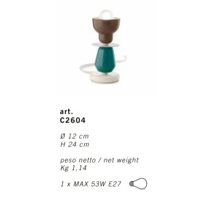 Veioza din ceramica design italian realizata manual BERIMBAU 125789 universul-luminii.ro