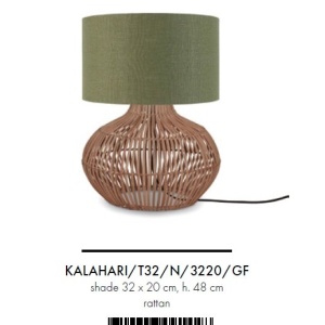 Veioza eco din ratan Kalahari S/3220 gr.forest 213209 universul-luminii.ro