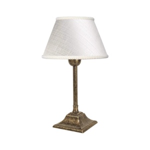 Veioza, Lampa de masa cu abajur elegant Ivory Striped Small
