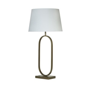 Veioza/Lampa de masa decorativa Modish bronz/alb - Img 3