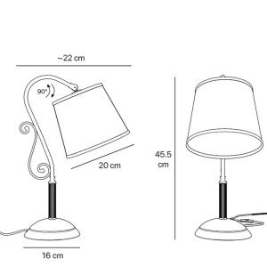Veioza, Lampa de masa design clasic italian Bruxelles - Img 2