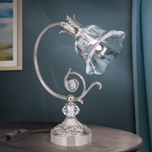 Veioza, Lampa de masa design clasic LA BOHEME, argintiu antic 241509 universul-luminii.ro