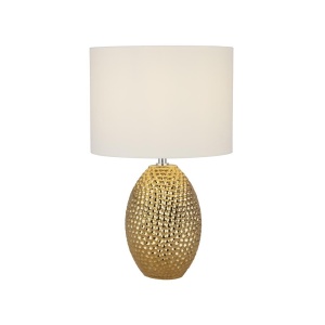 Veioza/Lampa de masa design decorativ Nadine auriu/crem