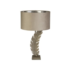 Veioza/Lampa de masa design lux elegant Belle argintiu/taupe 148529 universul-luminii.ro