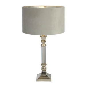 Veioza/Lampa de masa design lux elegant Belle crom/gri