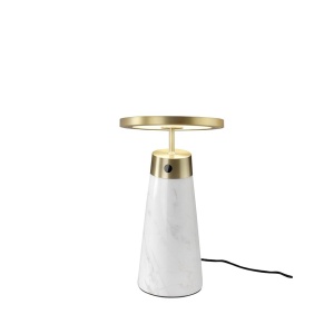 Veioza, Lampa de masa design LUX LED dimabil Calacatta marble white 116819 universul-luminii.ro