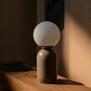 Veioza, lampa de masa design modern Notti maro deschis - Img 8