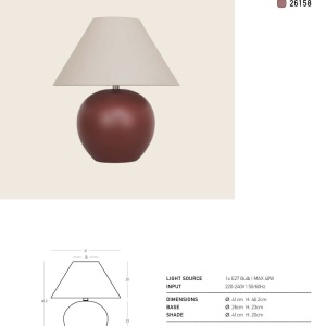 Veioza, Lampa de masa din ceramica FINO - Img 3
