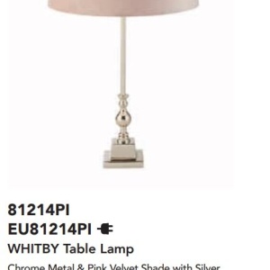 Veioza, Lampa de masa eleganta Whitby roz 136669 universul-luminii.ro