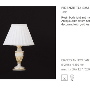 Veioza, lampa de masa FIRENZE TL1 BIANCO 46019 universul-luminii.ro