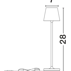 Veioza/Lampa de masa LED portabila exterior IP54 PETIT verde 238439 universul-luminii.ro