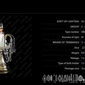 Veioza, lampa de masa LUX cristal Bohemia S32 590/01/3 182669 universul-luminii.ro