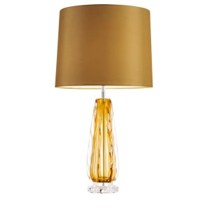 Veioza, lampa de masa LUX Flato galben 110411 HZ