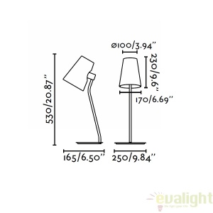 Veioza / Lampa de masa moderna LUPE 29997 44149 universul-luminii.ro