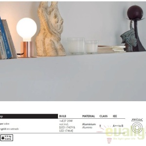 Veioza / Lampa design modern minimalist TEN cupru 62157 61509 universul-luminii.ro