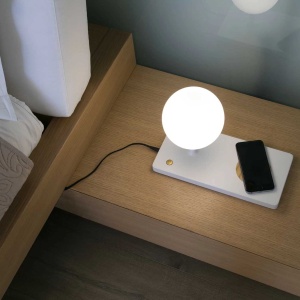 Veioza LED / Lampa de masa ultramoderna USB / Wireless charger NIKO 102829 universul-luminii.ro