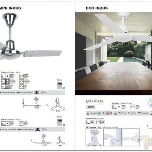 Ventilator modern cu regulator de perete diam.120cm Eco Indus 33005 173849 universul-luminii.ro