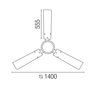Ventilator modern cu regulator de perete diam.140cm Indus 33001 46809 universul-luminii.ro