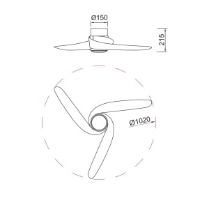Ventilator smart Bluetooth si telecomanda GROENLAND s alb - Img 10