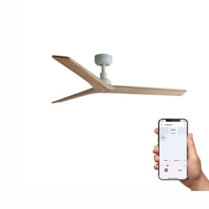 Ventilator smart sistem TUYA si telecomanda KLIM M 125cm, alb/ pin