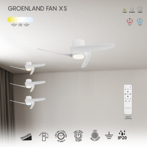 Ventilator tavan LED si telecomanda GROENLAND XS, alb - Img 3