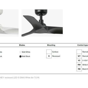 Ventilator tavan smart sistem TUYA si telecomanda HEY S negru - Img 7