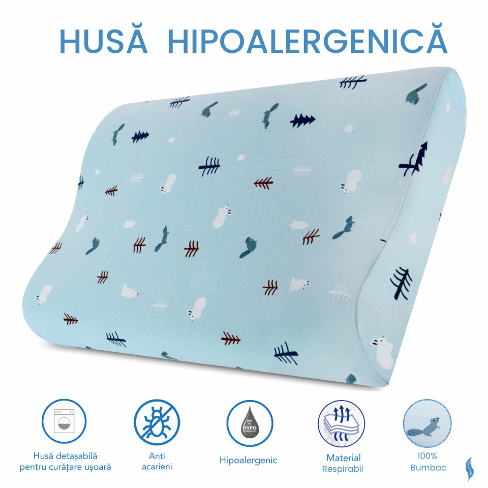 HUSA de schimb / Fata de perna - pentru Perna copii Suporto Toddler, Albastra - Bumbac 100% - 1 | YEO