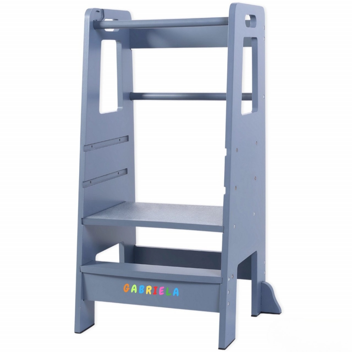Turn de Invatare pentru Copii - Inaltator de tip Learning Tower cu Treapta de urcare antiderapanta si Balustrade de Protectie - Suporto