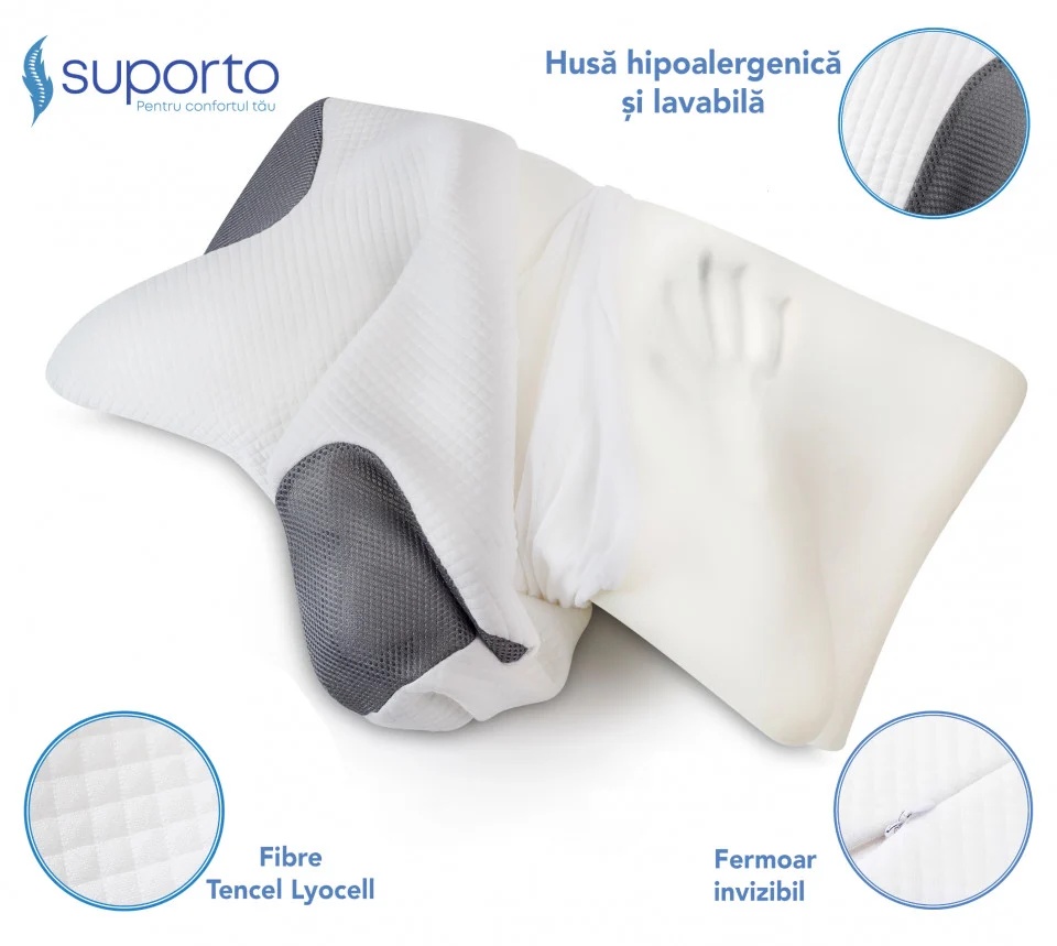HUSA de schimb / Fata de perna - pentru Perna ortopedica Cervicala cu Extensii