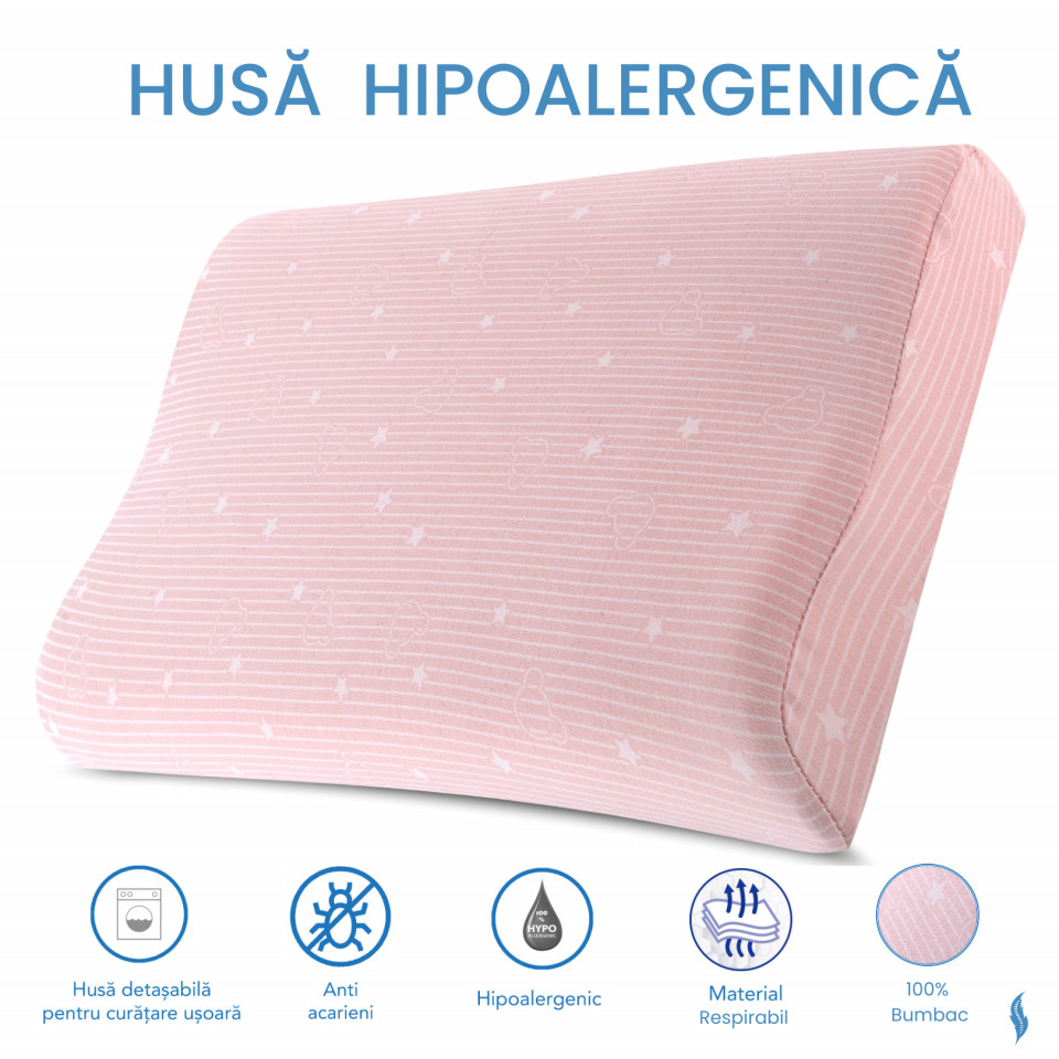 HUSA de schimb / Fata de perna - pentru Perna Copii Suporto Toddler - Roz - Bumbac 100% - 1 | YEO