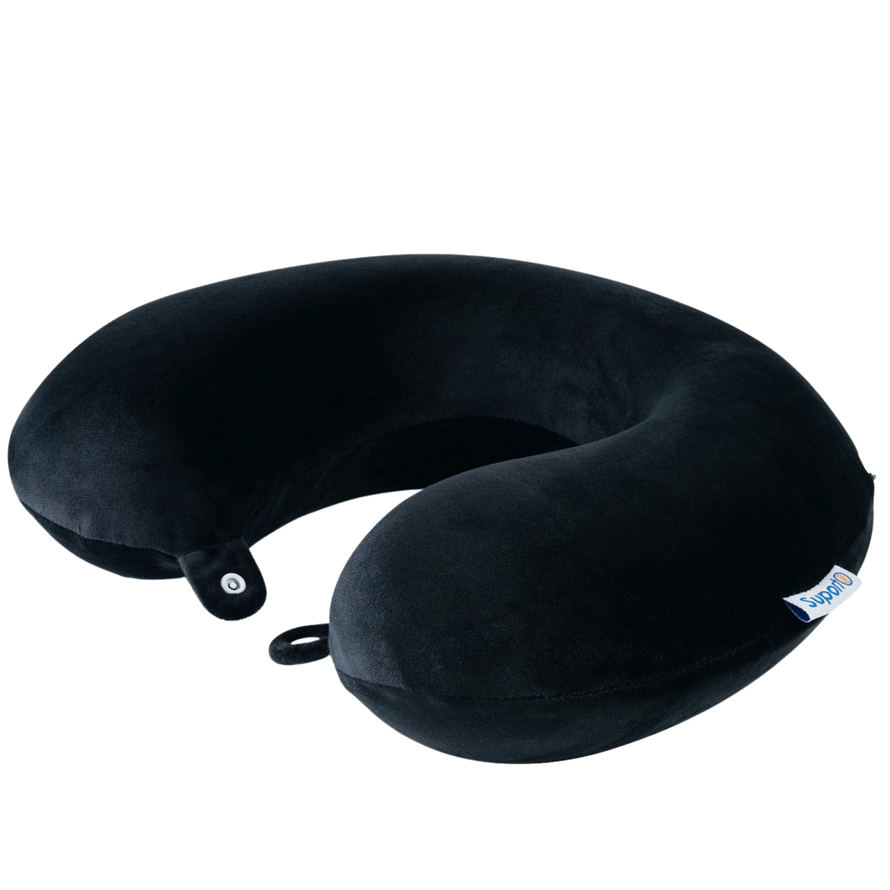 Perna pentru gat Suporto Travel Clasica, Potrivita pentru Calatorii cu Avion, Tren, Masina, din spuma cu memorie, Neagra - 3 | YEO