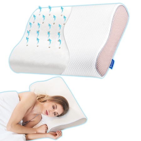 Pernă de dormit ergonomică hipoalergenică din Tencel Lyocell, Suporto