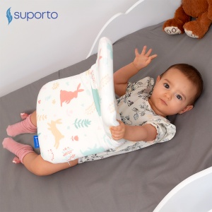 HUSA de schimb / Fata de perna pentru Perna ortopedica Baby nou nascuti 8-24 luni | Multicolora cu Iepurași - Img 6